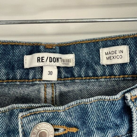 Redone Jeans Womens 30 Blue Medium Was Ultra High Rise Slim Skinny Fit Stretch - Picture 8 of 14